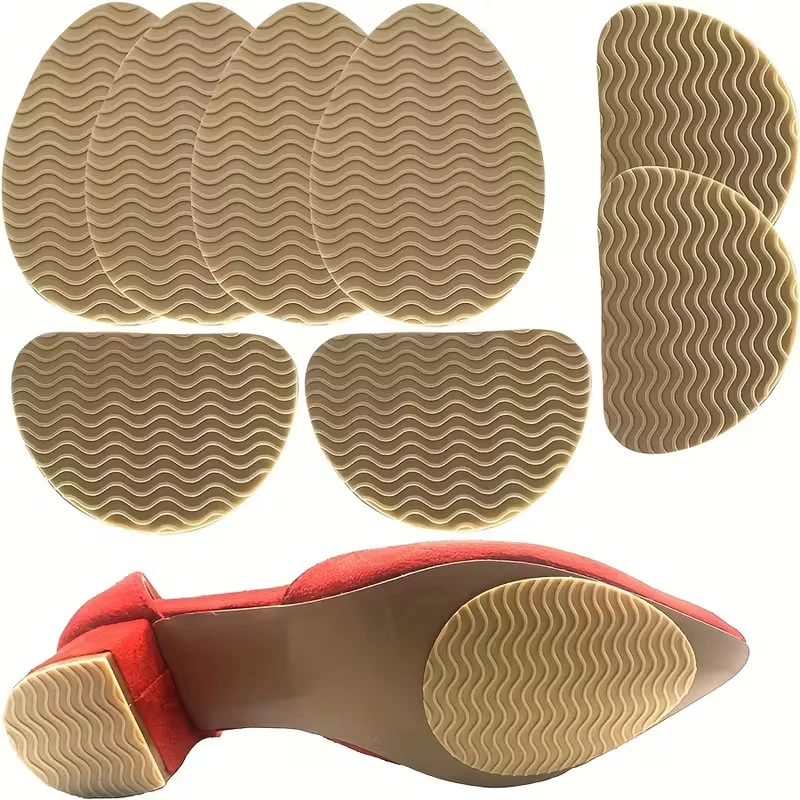 Non-Slip Rubber Shoe Sole Pads - High-Traction Adhesive Repair Inserts, Noise Reduction Protective Shoes Boots