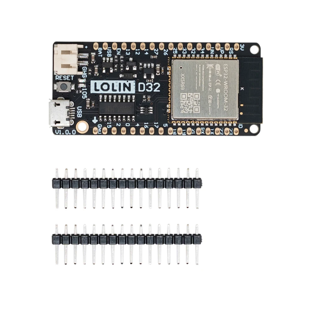 

LOLIN D32 V1.0.0 - WiFi & BT board based ESP-32 esp32 ESP-WROOM-32 4MB FLASH Arduino MicroPython Compatible