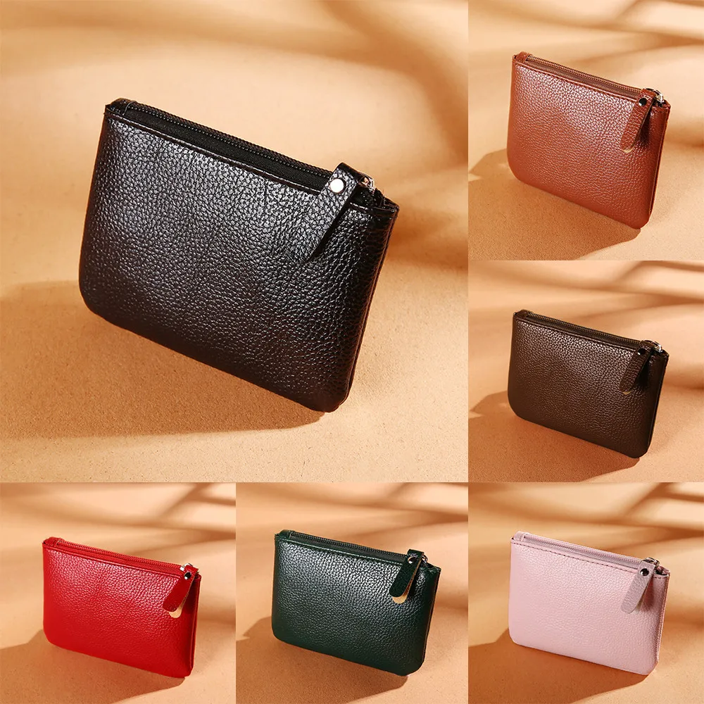 

New Brand Design Mini Wallets Leather Card Key Holder carteras Women Men Coin Purse Small Bag Wallet Change Purses Zipper Casual