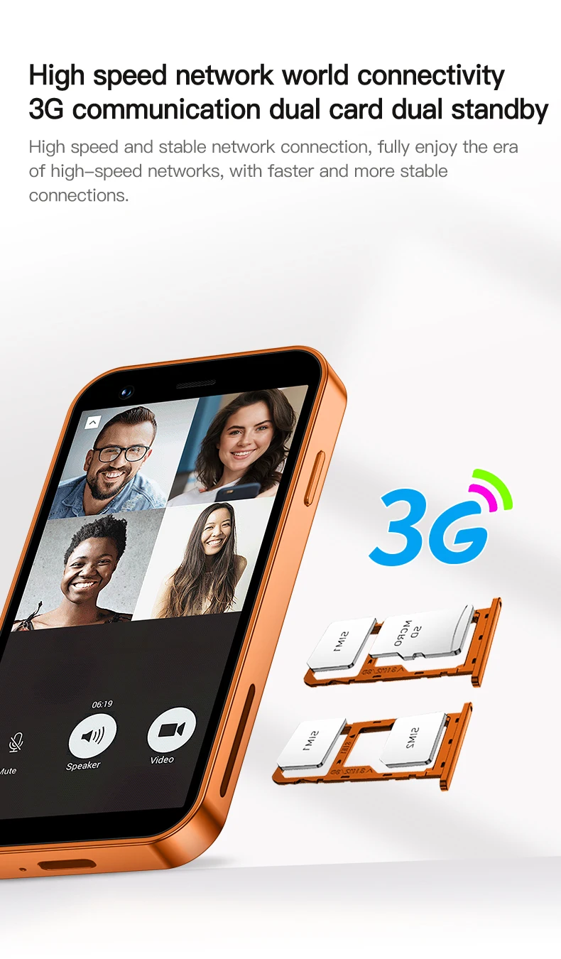SERVO 18SE Mini Smartphone 3.0inch HD Display 3G WCDMA 2GB+16GB GPS Android Small Portable Cellphone Dual SIM Standby Play Store
