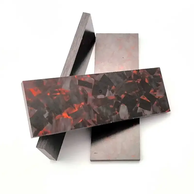 2pcs/lot Colorful Crushed Carbon Fiber Marble Black Texture Knife Handle DIY Making Material Board Patch For EDC Tools Scale