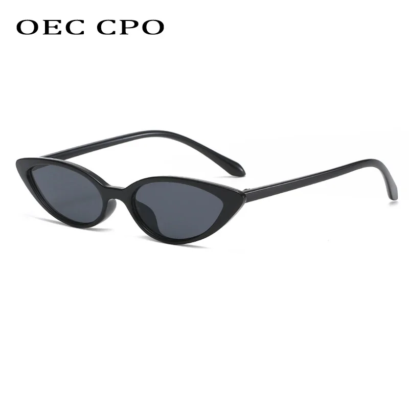 

OEC CPO Small Frame Cat Eye Sunglasses Women Brand Designer Fashion Colorful Shades UV400 Sun Glasses Female Punk Men Eyewear