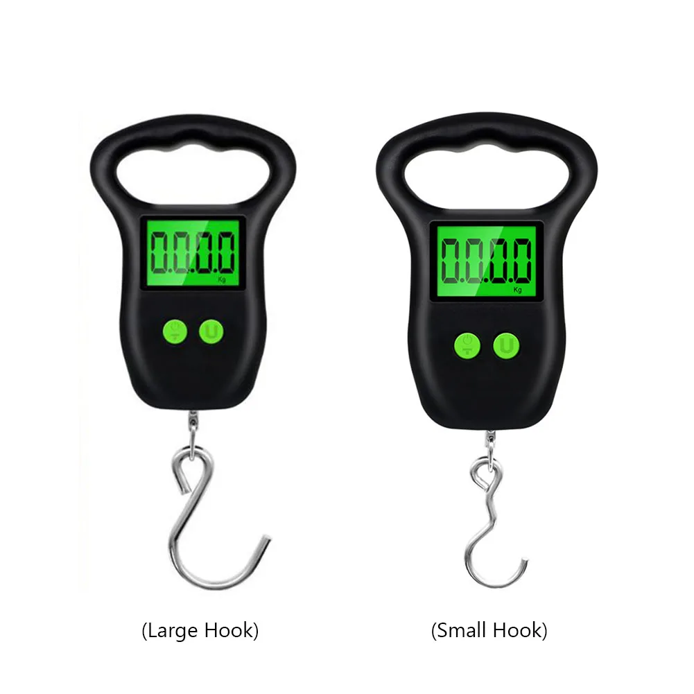 1pc Digital Hand Held 50Kg Hook Hanging Scale Electronic Weighting Luggage Scale Multi-use Kitchen Weight Tools