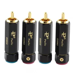 PALIC Quality RCA Phono Plugs Locking WBT Heavy Duty Gold Plated Connectors