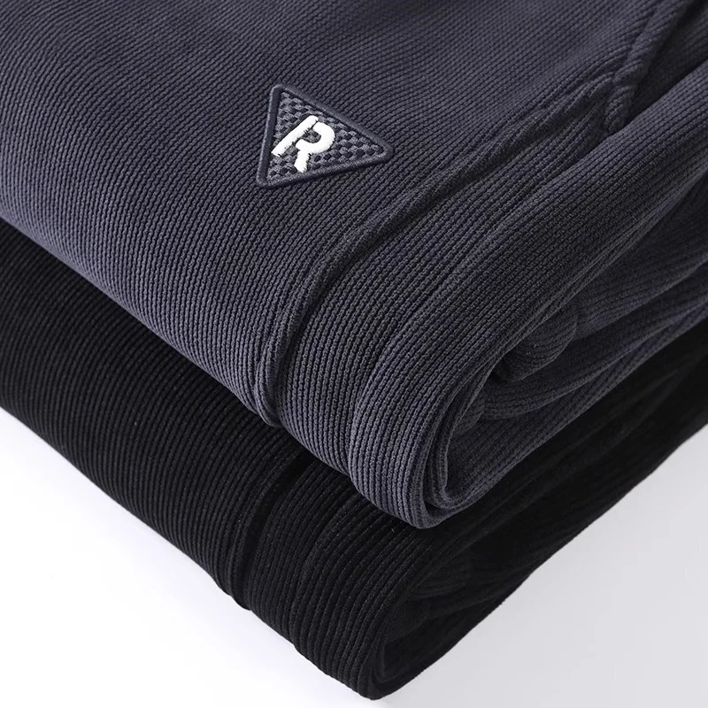 

Вельветовые спортивные брюки, мужские свободные теплые длинные брюки, осень-зима, с манжетами, большие размеры, молодежная модная повседневная одежда