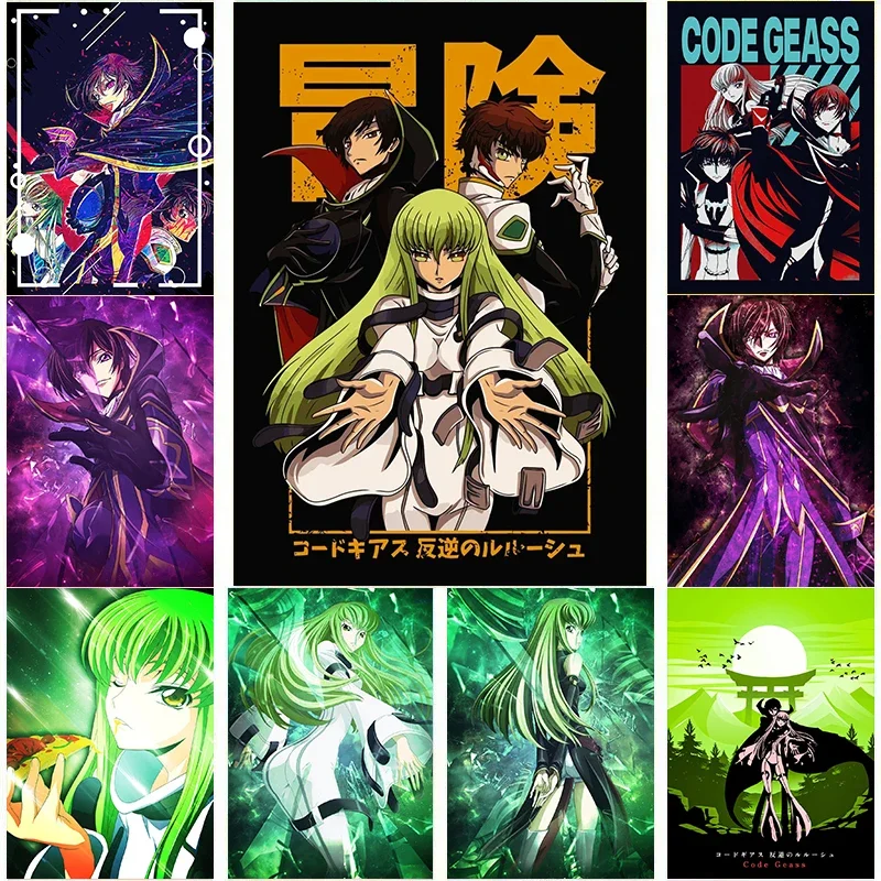 Code Geass Lelouch of the Rebellion Anime Posters Canvas Painting Japan Anime Characters Wall Art Picture For Home Room Decor