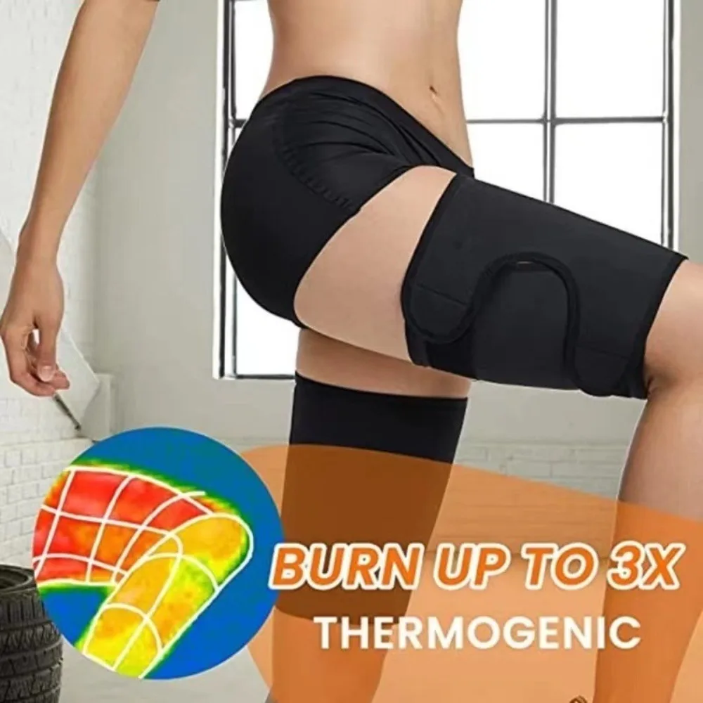 New Adjustable Thigh Trimmer Fat Burn Thigh Wraps Sauna Leg Sleeves Increases Heat Thigh Compression Sleeves for Women Men
