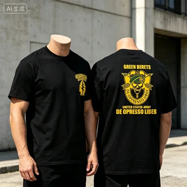 Vintage T-Shirt Skull Shield Emblem Graphic 2026 New Unisex Tee Front Back Yellow Badge Print Gift for Him Oversized Top
