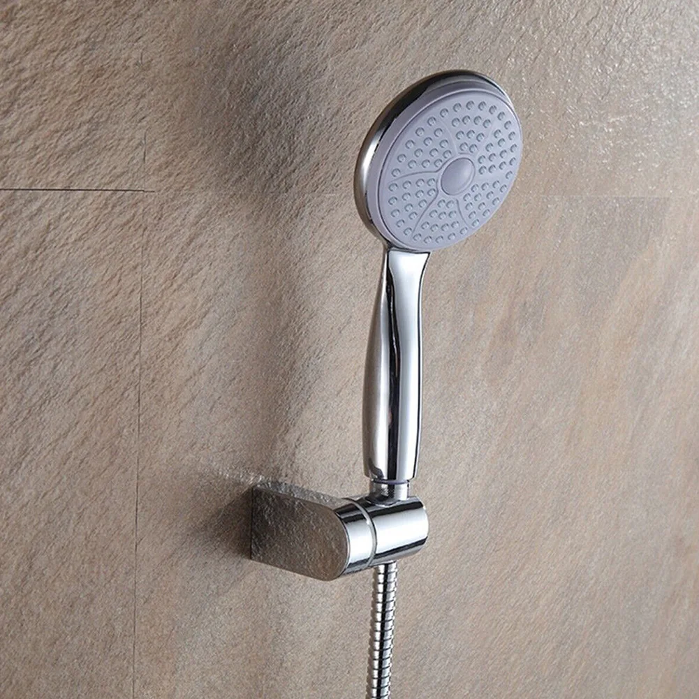 Shower Fixed Seat Shower Head Holder ABS Adjustable Chrome Shower Head Holder Slider Bracket Spray Nozzle Holder