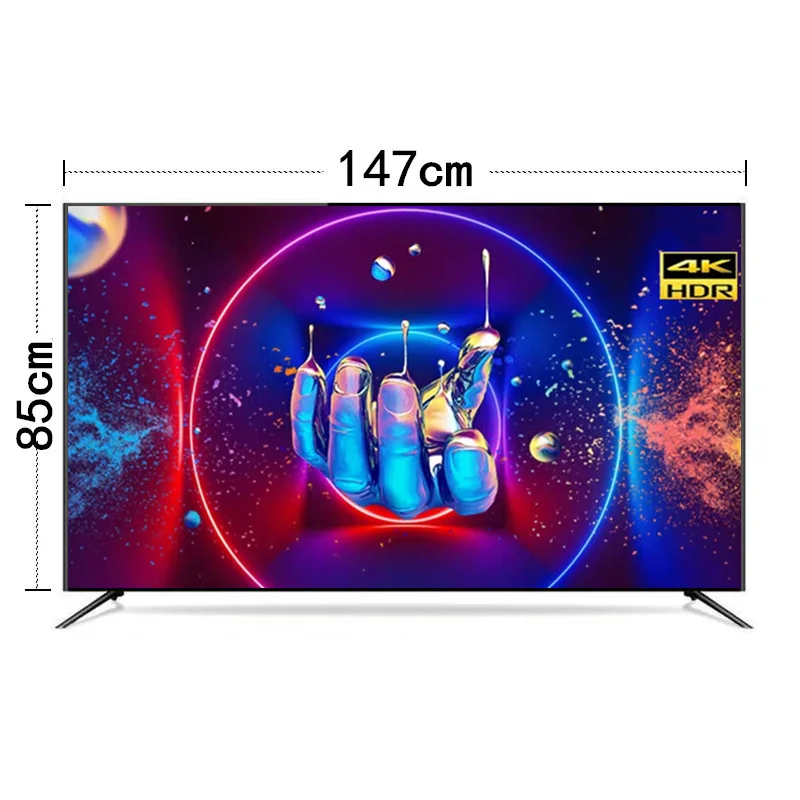 تلفزيون LCD كبير 4K عالي الوضوح 80 بوصة 85 120 110 130 150 بوصة، شبكة صوتية ذكية