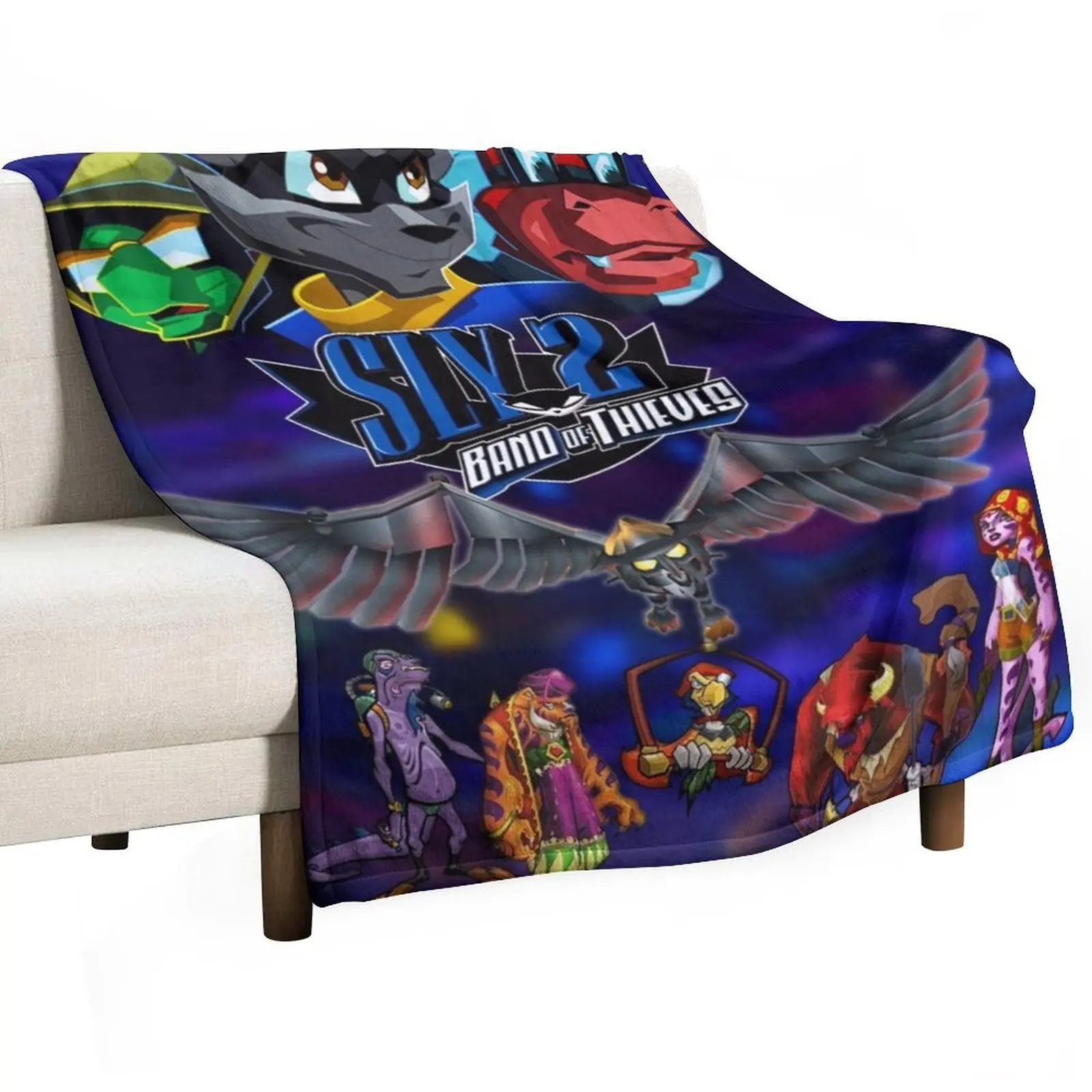 Sly 2 Band of Thieves Klaww Gang Throw Blanket Nap christmas decoration Plush christmas gifts Baby sofa bed Blankets