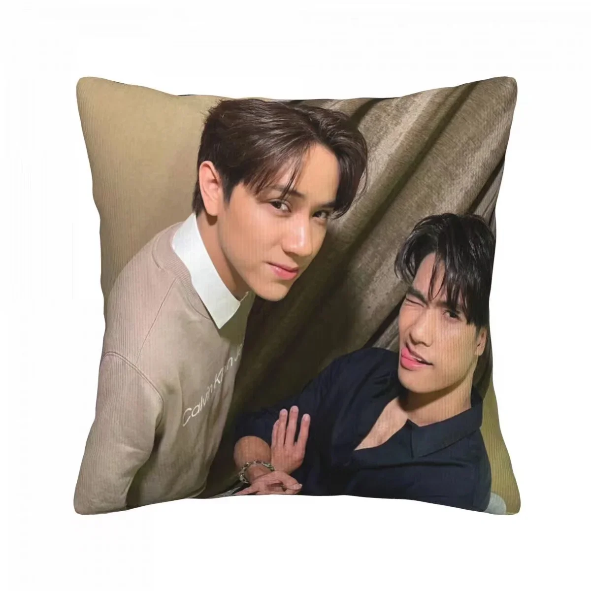 Ohmnanon HD Poster Double-sided Printed Pillowcase Thai TV Bad Buddy The Series Drama Stills Photos Home Car Decor Cushion Cover