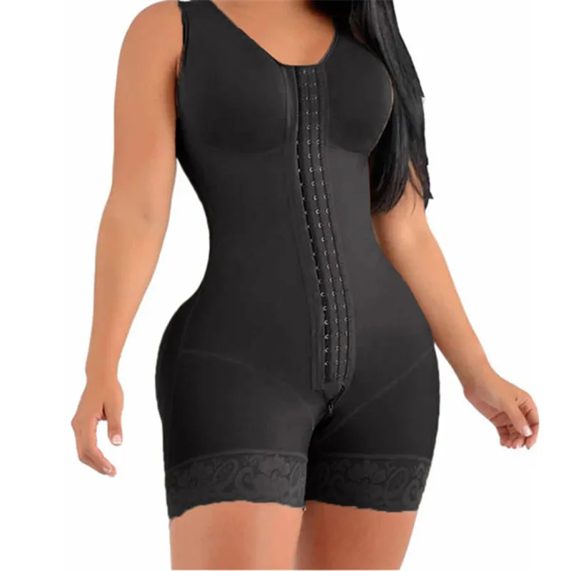 Fajas Shapewear Hochkompressions-Bodysuit-Gürtel mit Broschen, Brust für den täglichen und postoperativen Gebrauch, schlankmachende Hülle, Bauch, Damen