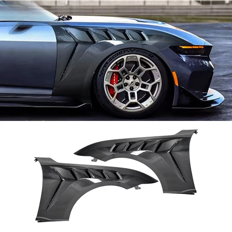 for G Style Carbon Fiber Vented Front Fenders Body Kit for 2024+ for Ford Mustang S650 Car Fenders Wheel Fender Auto Parts