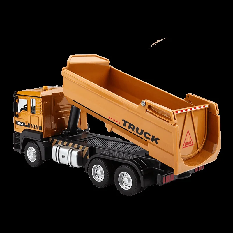 Hot new produc1:43 alloy pull back dump truck model,engineering transport truck toy,simulation sound and light car,free shipping