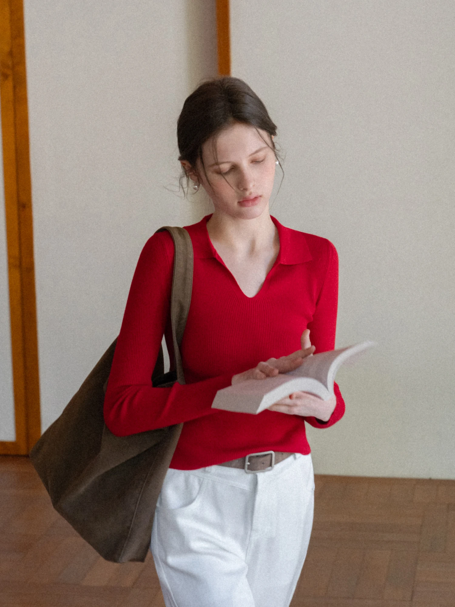 

Женский трикотажный топ Eggka Simple Slim Fit для похудения, весенний, укороченный, для повседневной носки, из мягкой вискозы и полиэстера