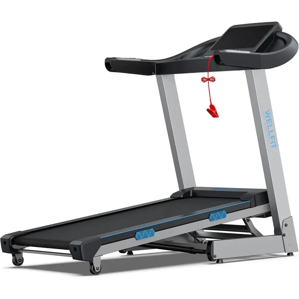 

15% Auto Incline 4.0HP Folding Treadmill, 400LBS Capacity, 1.0-8.7MPH Speed, 18x43 Running Belt, 45dB Quiet Cardio Trainer, 95%