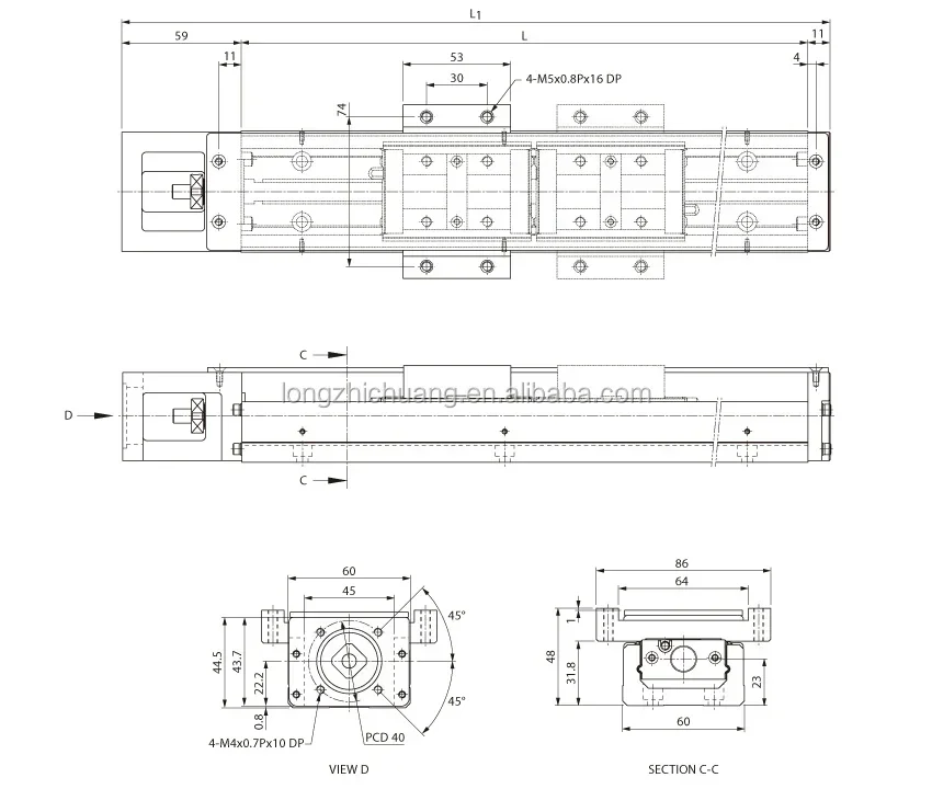 Best-selling Linear Module KM Single Axis Robot KM30 For Robot Arm