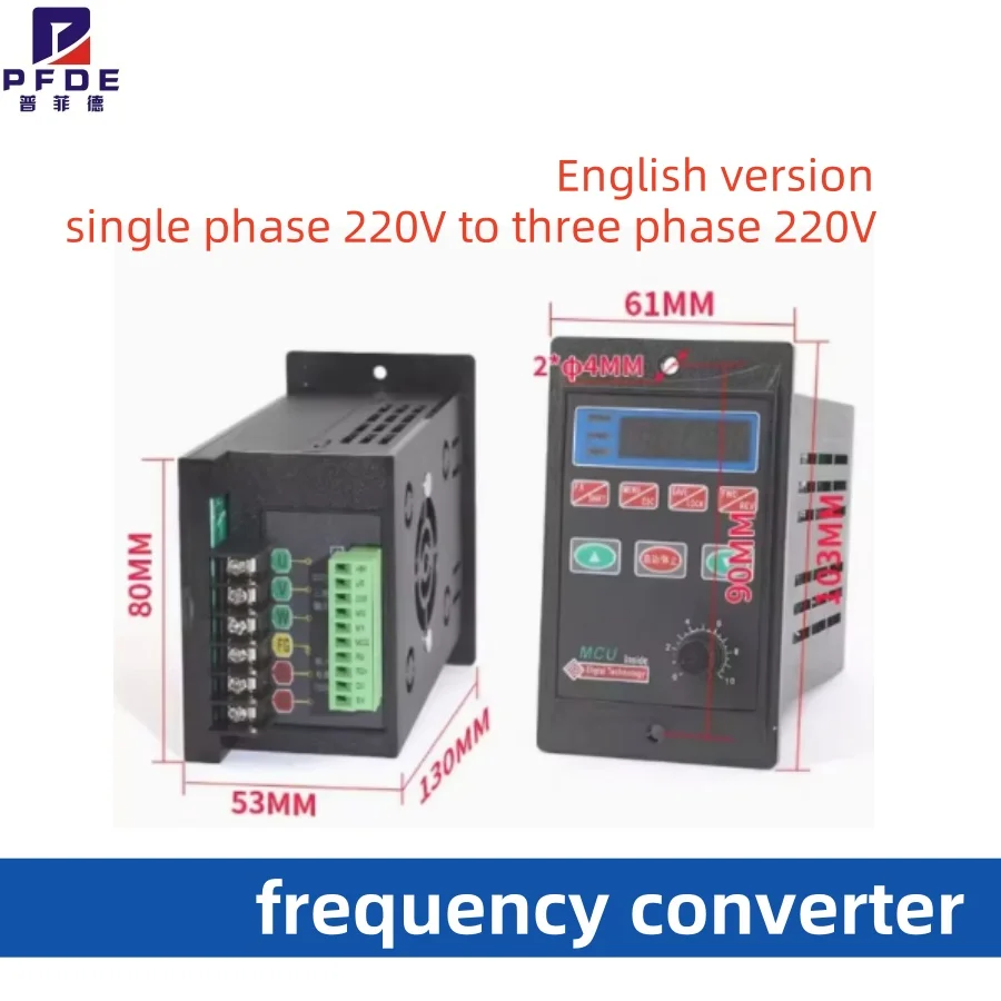 جديد صغير بسيط محول التردد العالمي مرحلة واحدة 220 فولت إلى ثلاث مراحل 220 فولت المحرك 200/400/750 واط منخفضة الطاقة #2