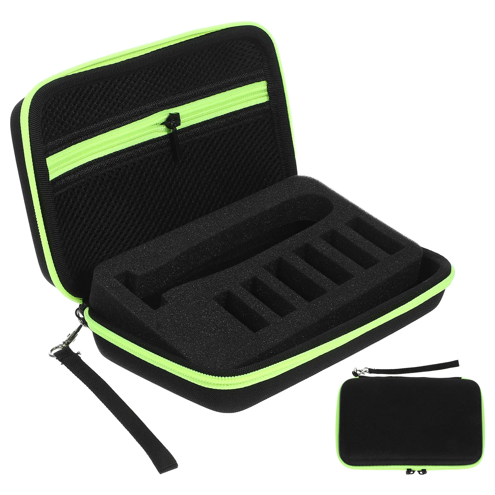 Shaver Case Holder Portable Eva Pressure-Resistant Green Zipper Travel Storage Box Compatible with Qp2530 2520 Lightweight