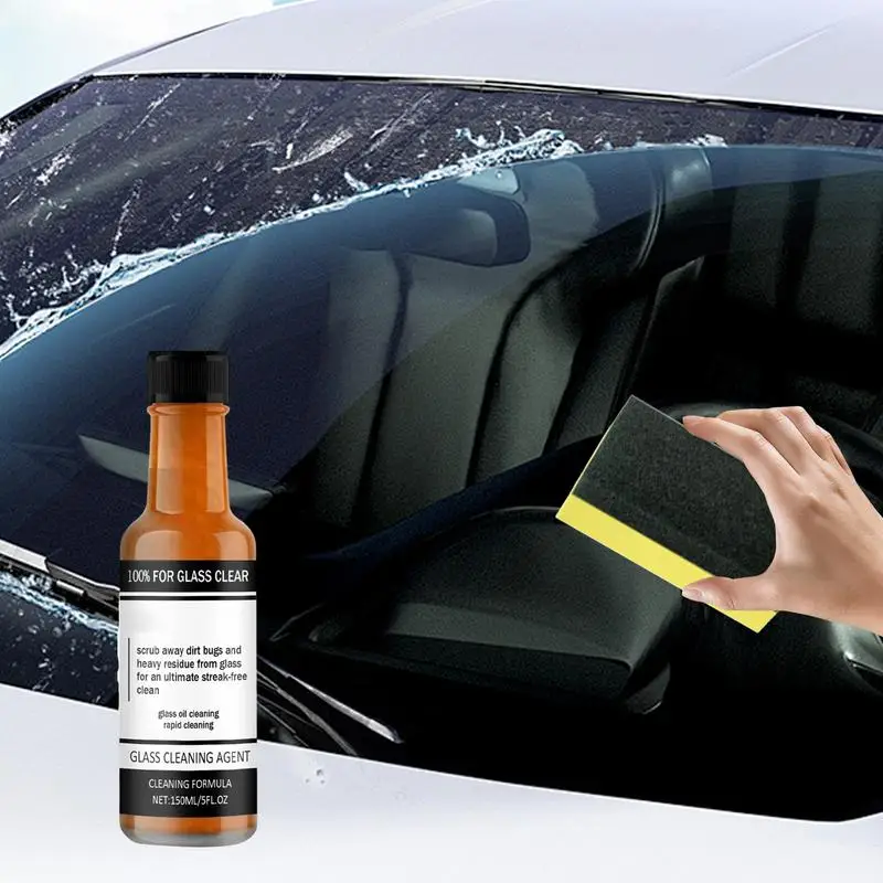 

Glass Oil Film Remover 150ml Windshield Cleaning Tool Instant Deep Cleaning Safe Multifunctional Car Windshield Oil Film Cleaner