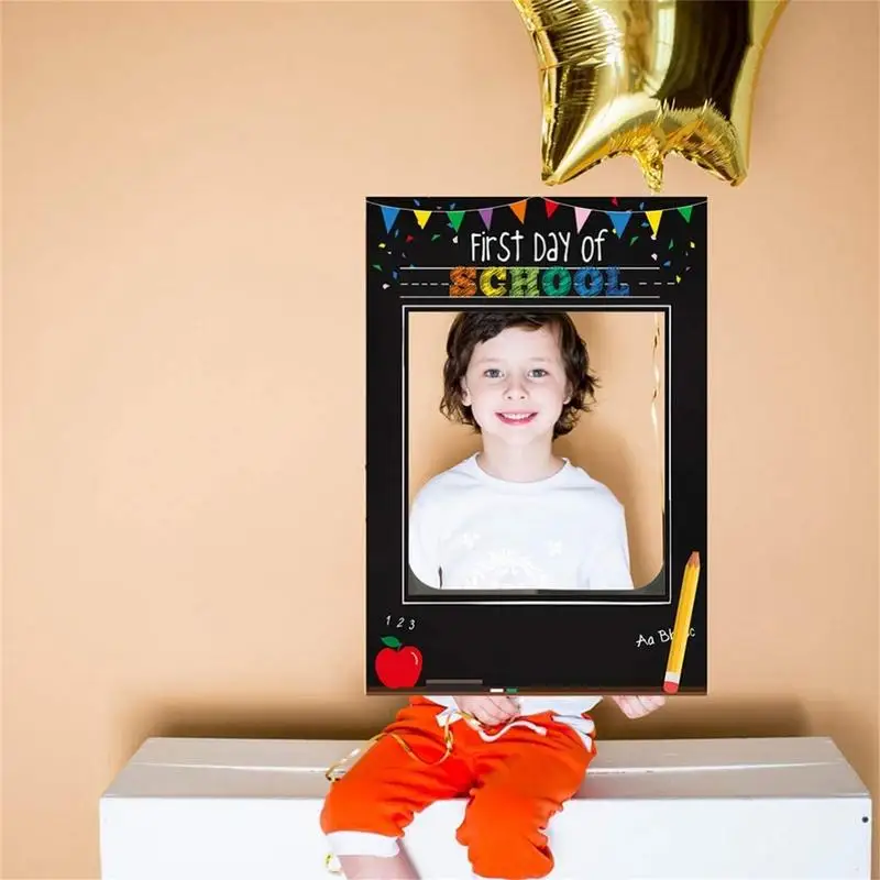 First Day Of School Photo Frame Decoration Preschool Boy Girl Selfie Photography Frame Party Supplies