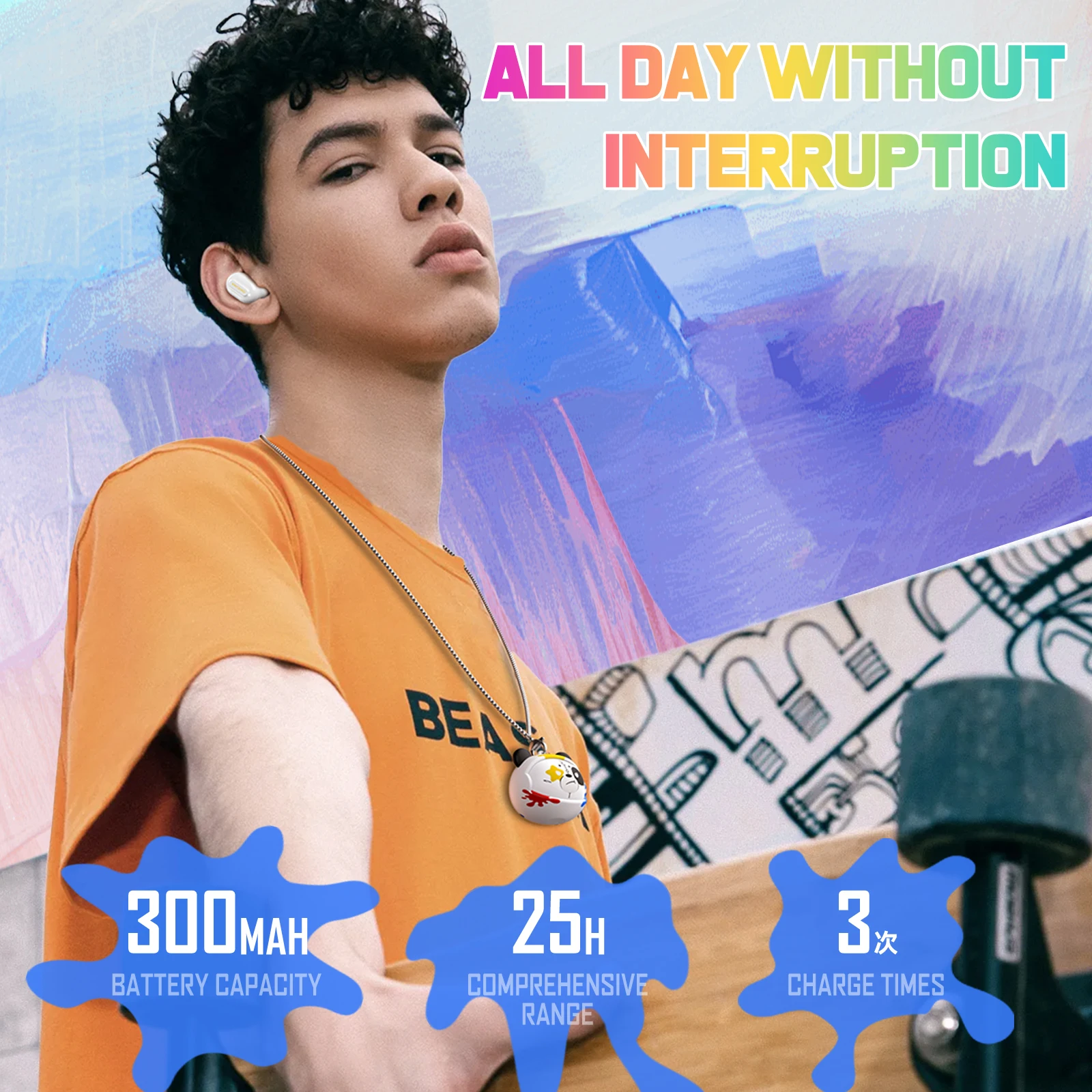 سماعات أذن لاسلكية متوافقة مع بلوتوث ، سماعات أذن ، سماعات رأس للألعاب مع ميكروفون ، صوت صادم Hifi ، V5.3 ، T20 #5