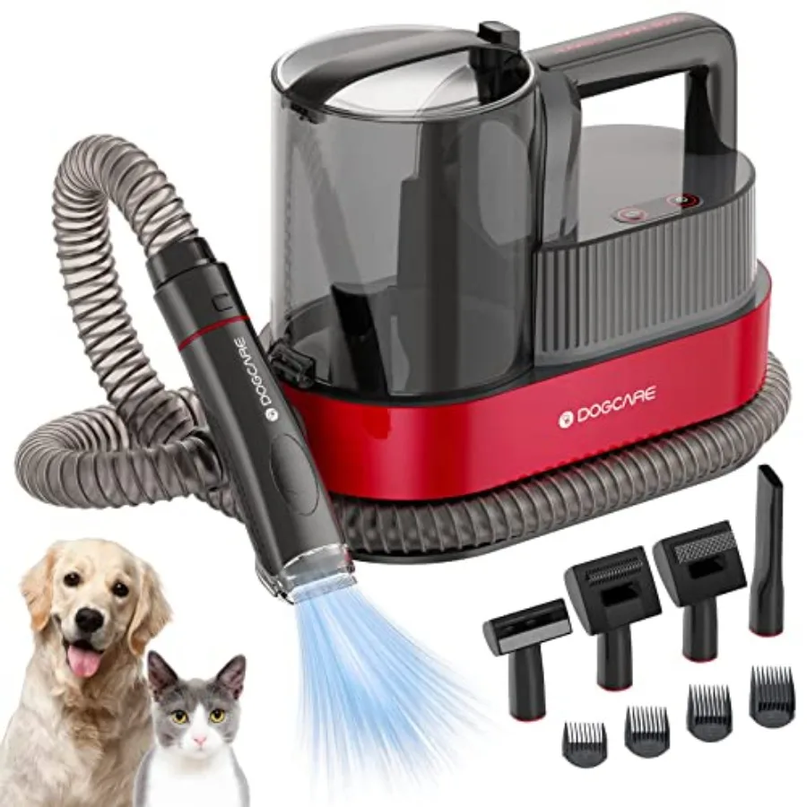 

Professional Pet Grooming Kit with Vacuum Suction for Dog 99 Hair Removal Stainless Steel Clippers Black