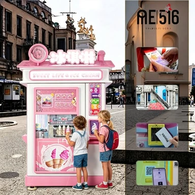 Frozen Dessert Vending Machine Cloud Sales Data Statistics Remote Price Modification Gas Station 24h Self Service Equipment