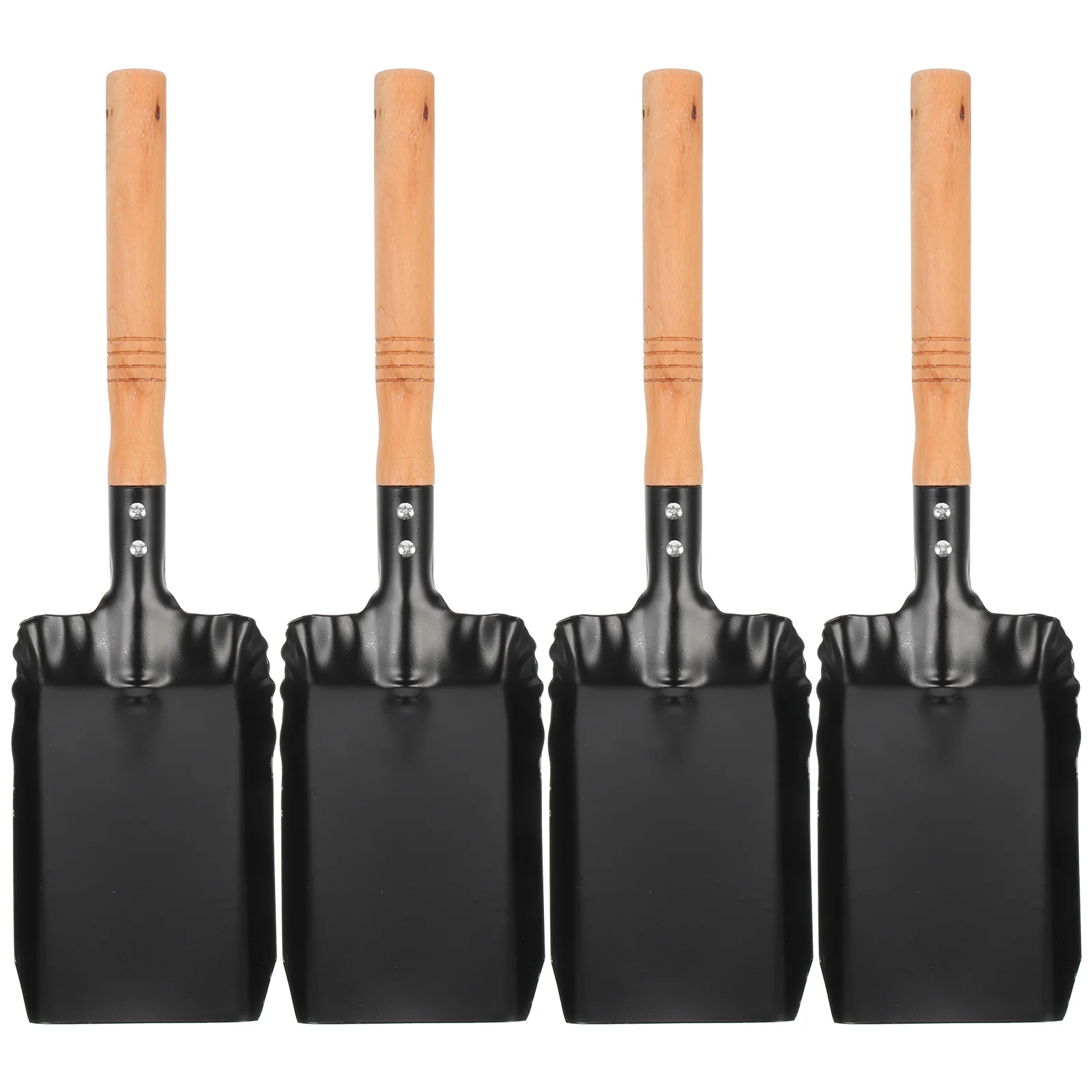 

4Pcs Heavy Duty Ash Shovel Ergonomic Handle Portable Coal Shovel for Kitchen Stove Fireplace Garden Sand Soil Handling