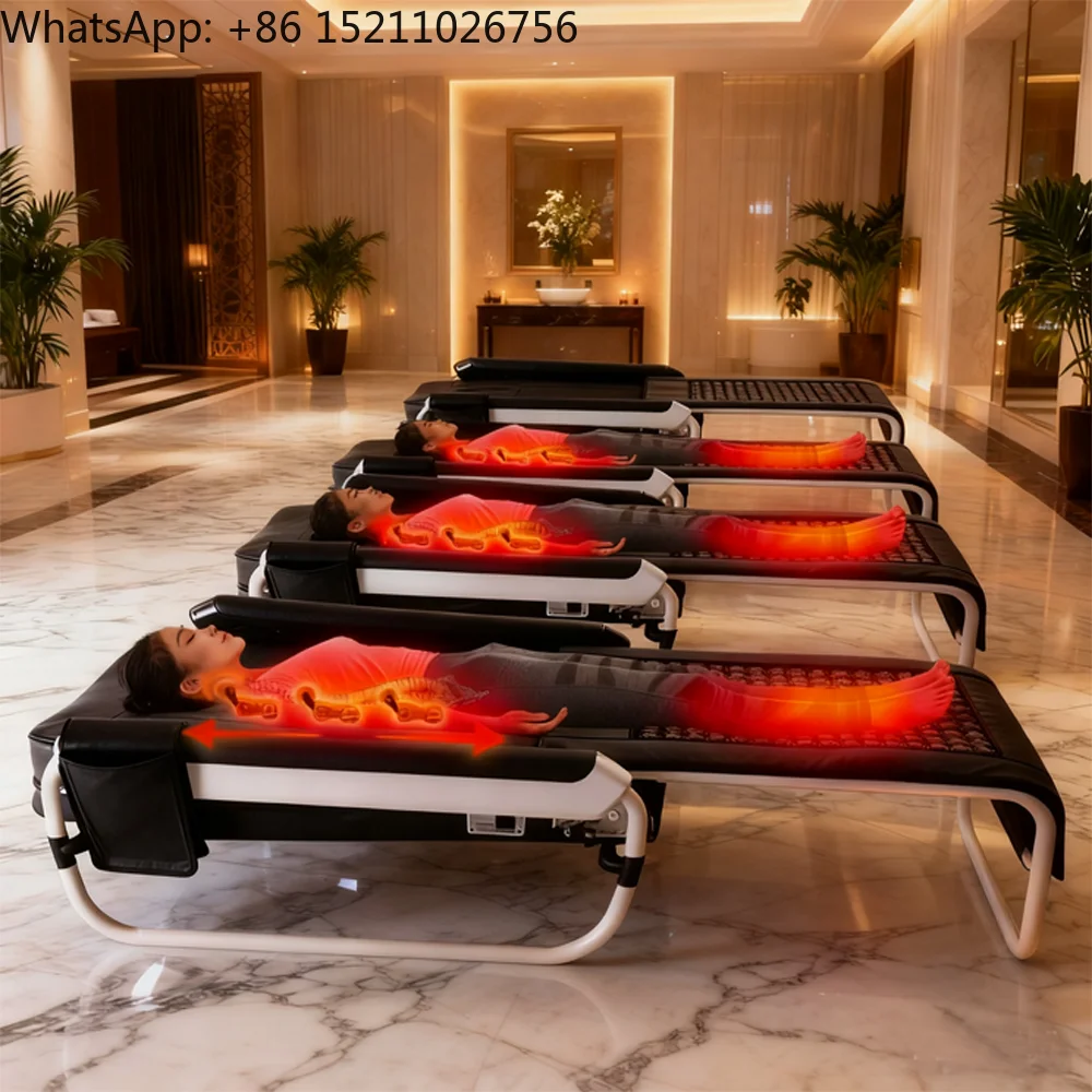 Pop Relax Spa Health Care Infrared Heating Body Massager Electric Spine Therapy Hot Thermal Jade Roller Massage Bed