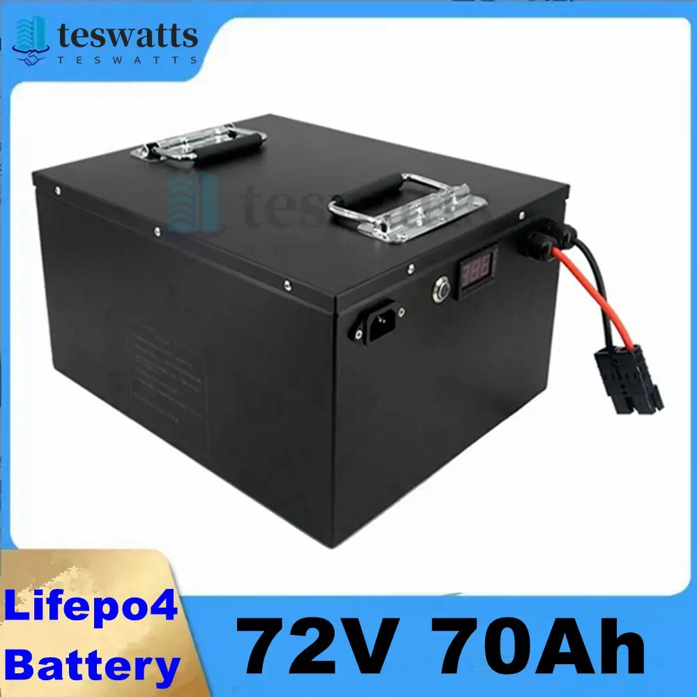 

lifepo4 72V 70Ah battery Lithium Rechargeable BMS 24S deep cycle for 5000W bicycle bike scooter Motorcycle + 10A charger