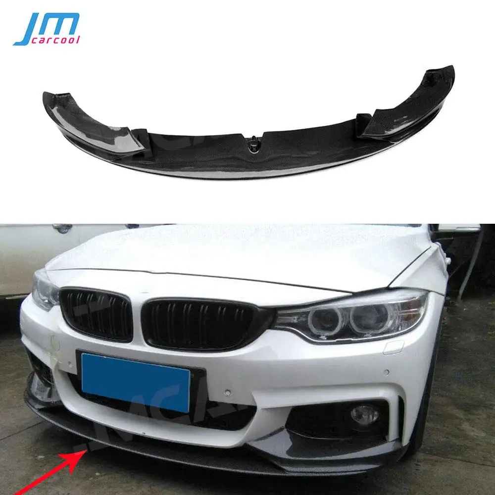 

ABS Glossy Black Front Bumper Lip Spoiler Splitters For BMW 4 Series F32 F36 M Sport 2014 UP Carbon 3PCS