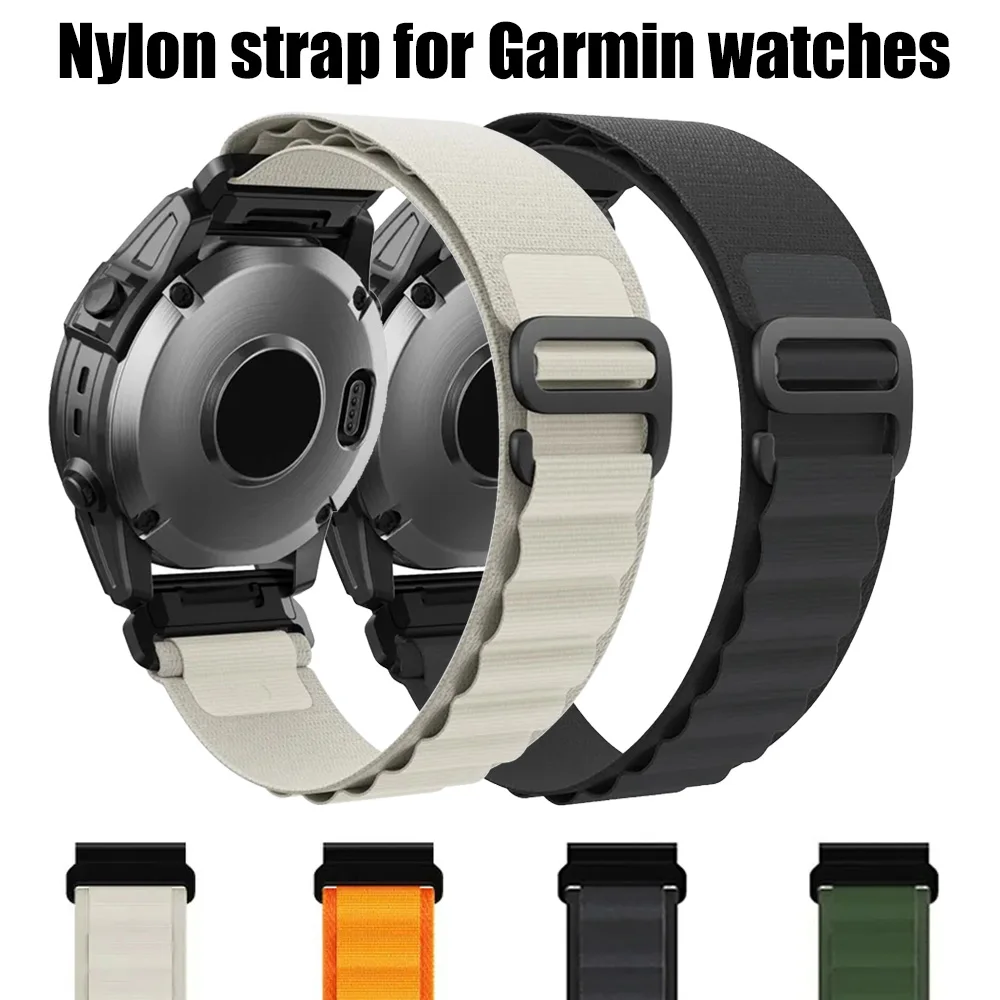 22 26 مللي متر نايلون الإفراج السريع استبدال حزام ساعة اليد ل Garmin Fenix 8 51 مللي متر 47 مللي متر 7X 7 برو 6 ، Quatix 8 7 ، غريزة 3 50 مللي متر 45 مللي متر 2X