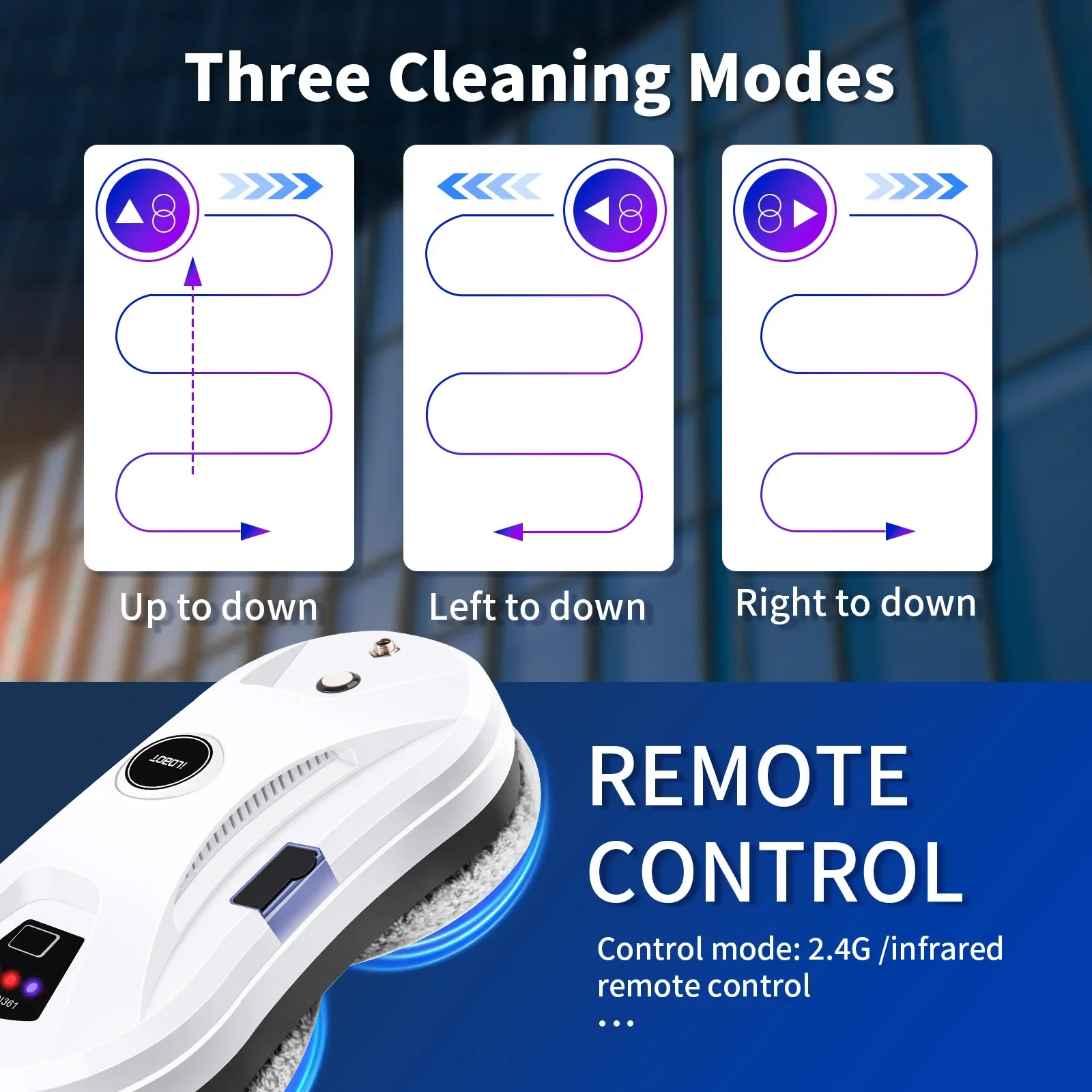 Smart Window Cleaning Robot Water Jet Ultra-thin High-rise Glass Cleaning Large Suction Electric Window Cleaning Machine