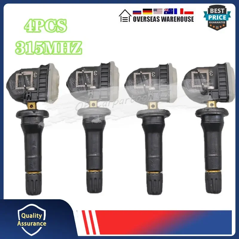 13598772 Sensor tekanan ban 4 buah untuk Buick Envision Cadillac Escalade Chevrolet Cruze Malibu GMC TPMS 315MHZ 13598771