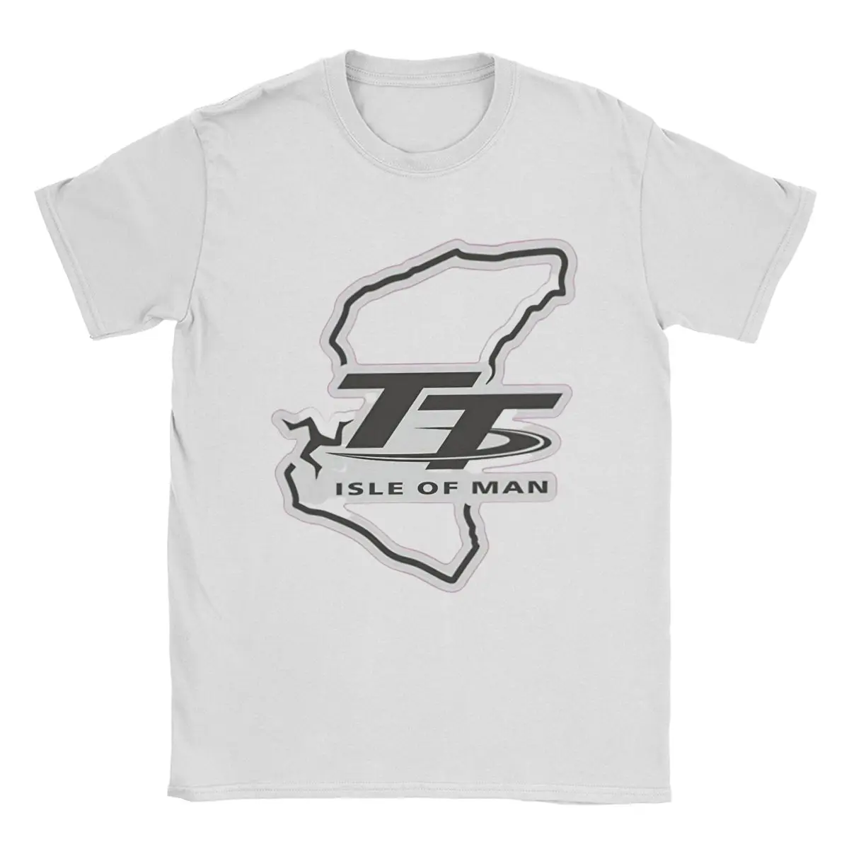 Vintage Isle Of Man TT Motorbike T-Shirt Men O Neck Pure Cotton T Shirts Tourist Trophy Short Sleeve Tees Plus Size Tops