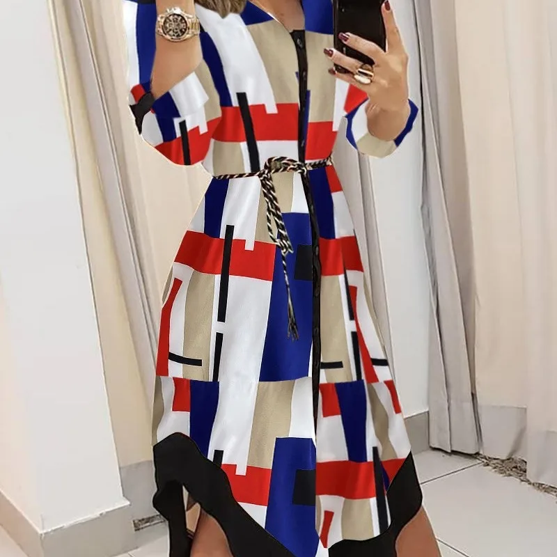 

Europe And The United States New Fashion Sexy Shirt Printing Strap Dress