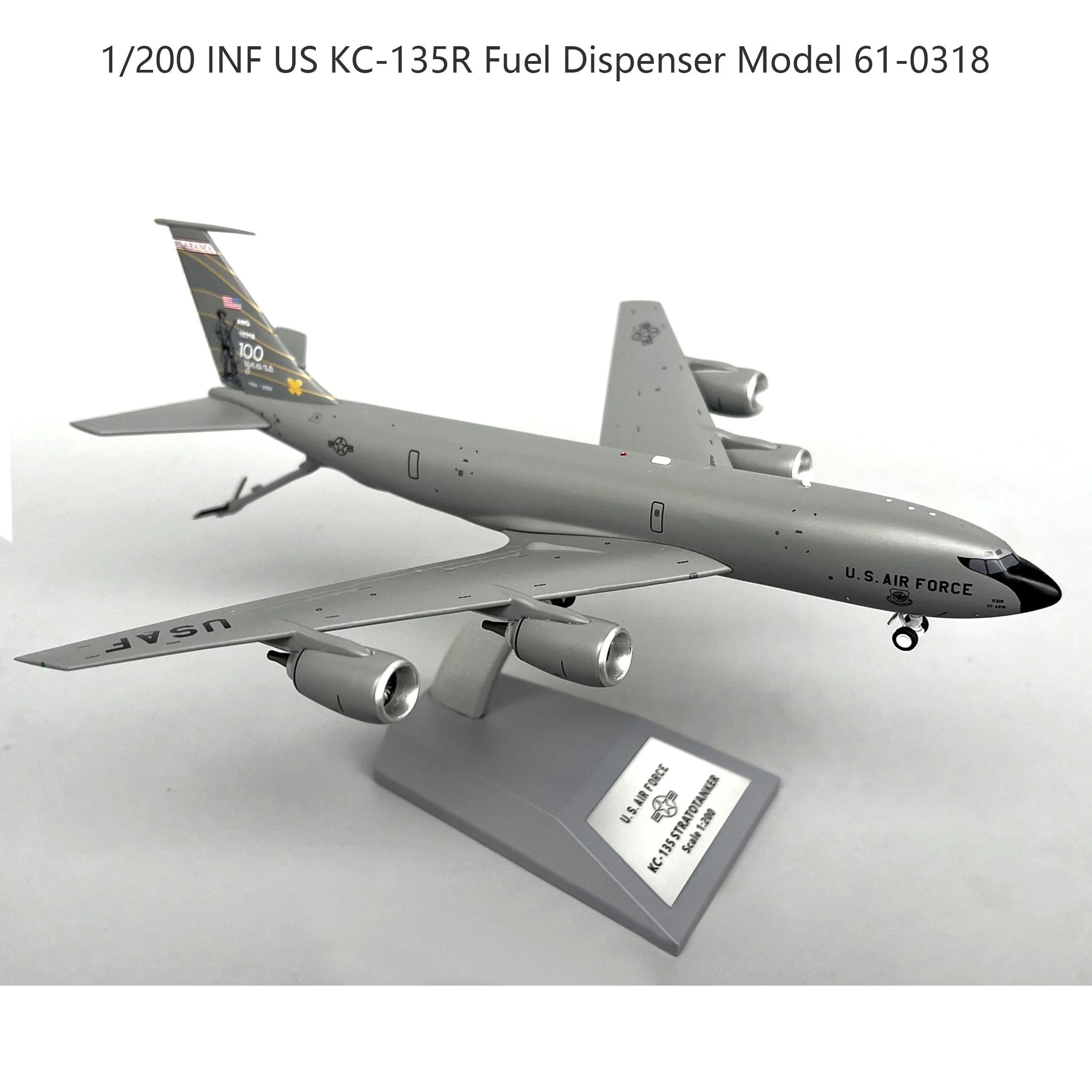 1/200 INF US KC-135R Fuel Dispenser Model 61-0318  Alloy finished product collection model