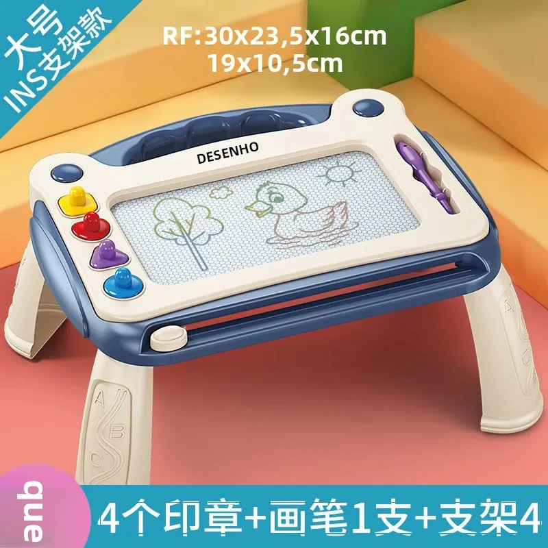 大型磁気お絵かきボード-子供用-幼児用-カラフルな消せるスケッチボード-お絵かきボード-教育玩具-男の子-女の子向け