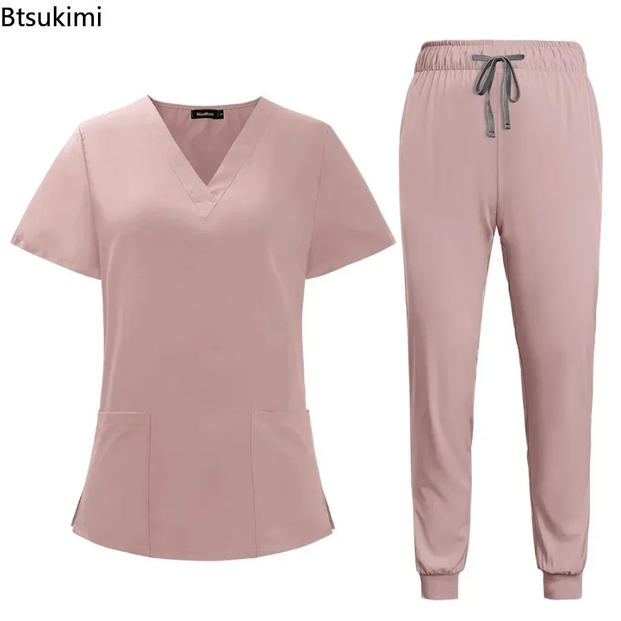 Women Scrubs Nurse Accessories Medical Uniform Unisex Slim Fit Comfort Clinical Women Operating Room Work Uniform Jogger Suit