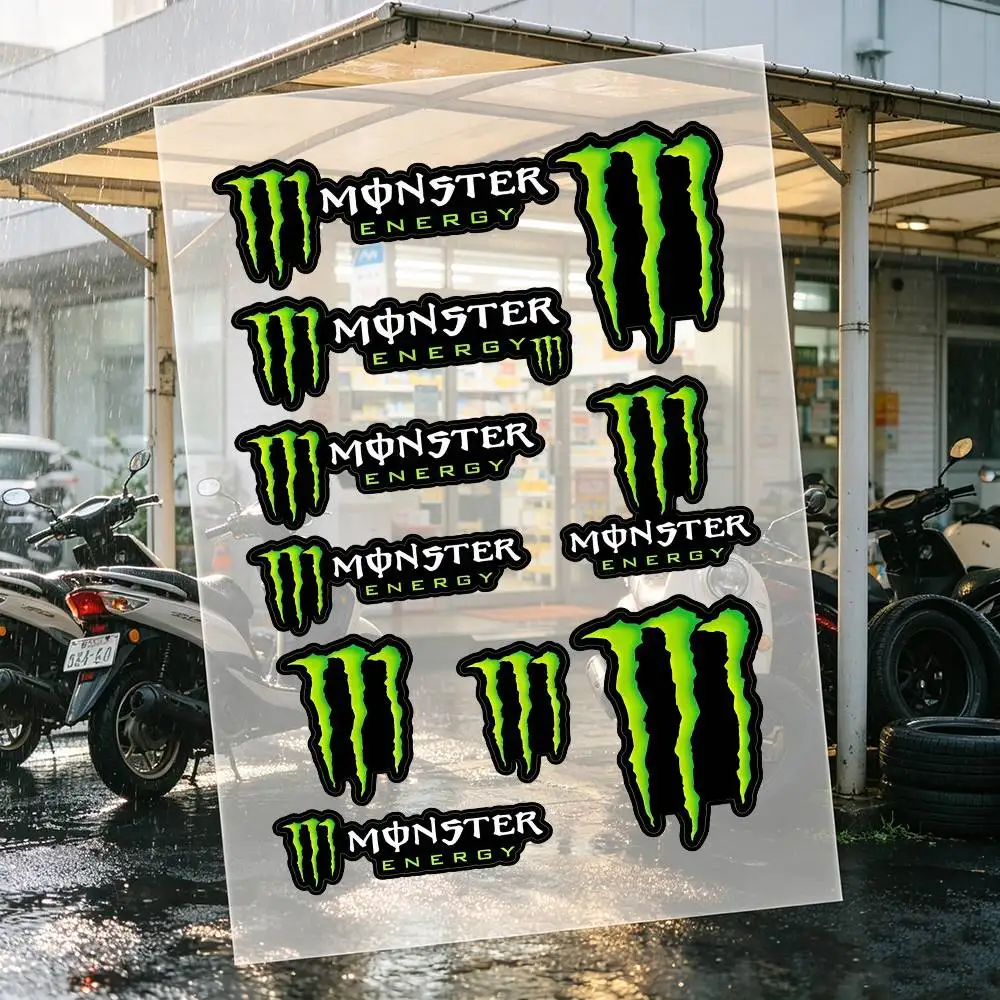 Adesivos para motocicletas Energy Drinks M-Monster E-Energy são reflexivos, duráveis, fáceis de remover e altamente decorativos