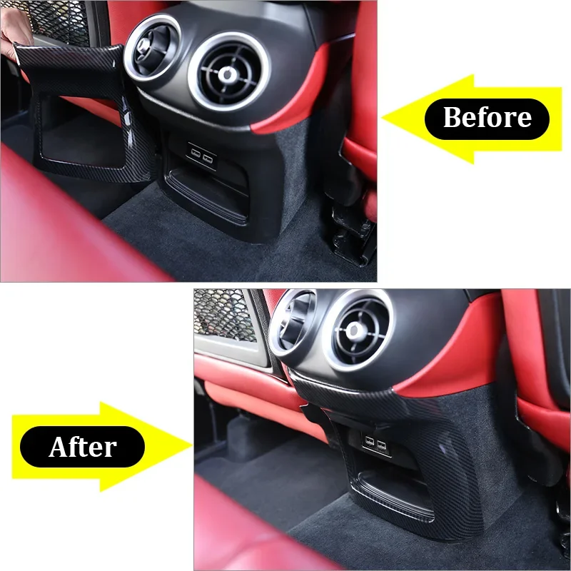 

Декоративная рамка заднего выхлопного отверстия для Alfa Romeo Stelvio 2017-2020, защитная крышка заднего выхлопного отверстия, автомобильные аксессуары