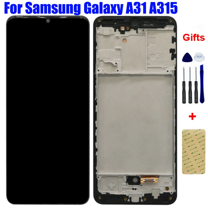 

For Samsung Galaxy A31 SM-A315F A315F/DS A315G/DS A315G A315N A315 LCD Display Panel Touch Screen Digitizer Glass Assembly Frame