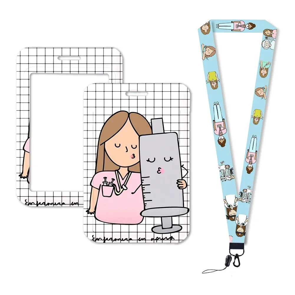 Nurse Doctor Lanyard ID Card Holder Lanyard Credential Holders Neck Straps Women Badge Holder Keychains Accessories