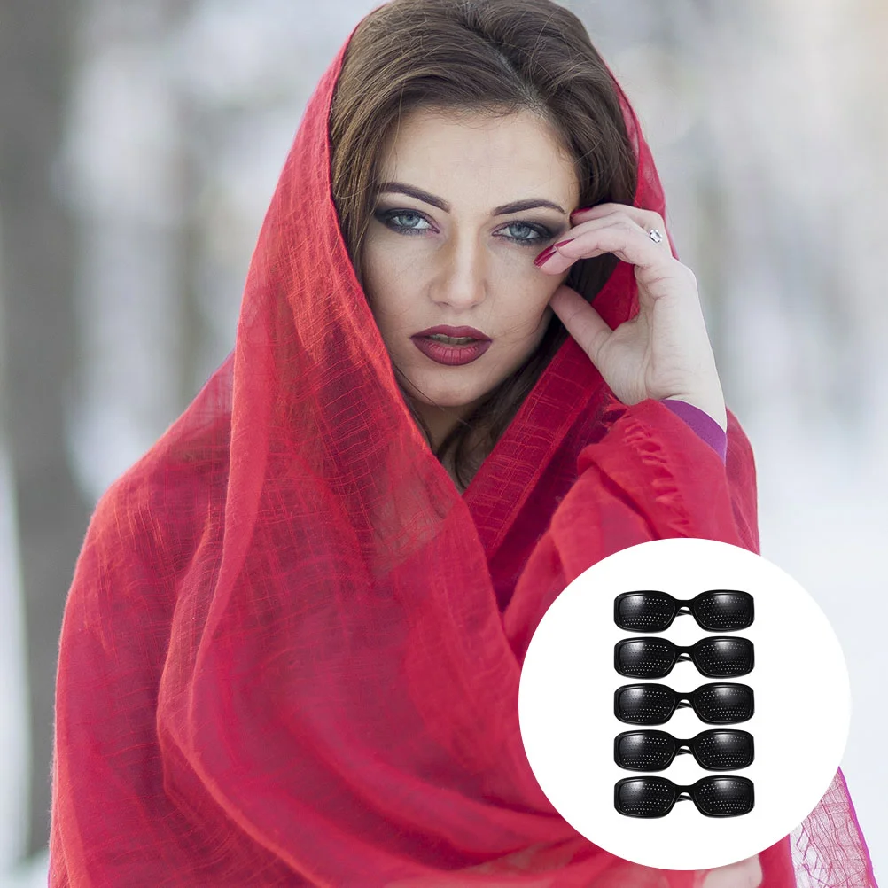 5 Pcs 핀홀 안경 아이 케어 도구 선글라스 세련된 피로 방지 안경 수지 비전 교정 눈