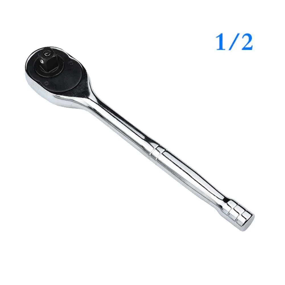 Quick Ratchet Wrench Socket Spanner Square Head Tools 1/2inch 1pc Chrome Vanadium Steel High Torque Quick Release