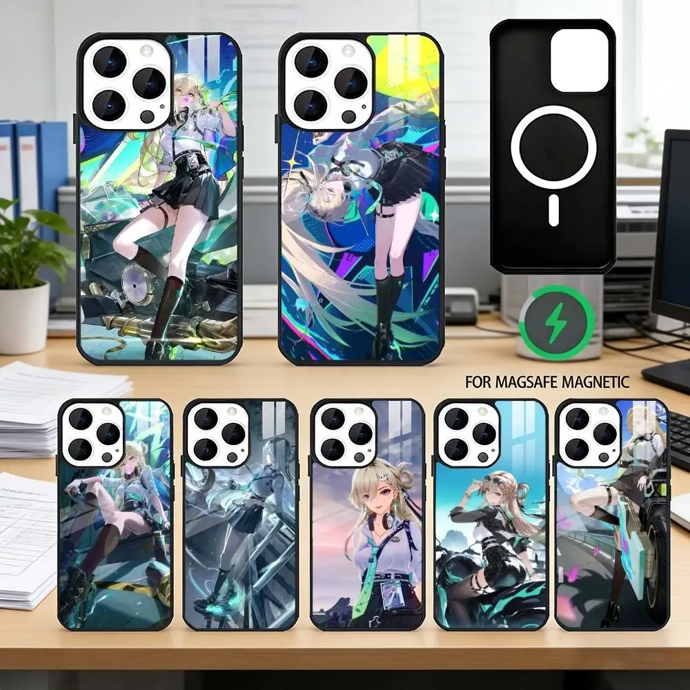 

L-Lynae W-Wuthering Waves Phone Case For iPhone17,16,15,14,13,12,11 Plus,Pro Magnetic with Magsafe Wireless Charging