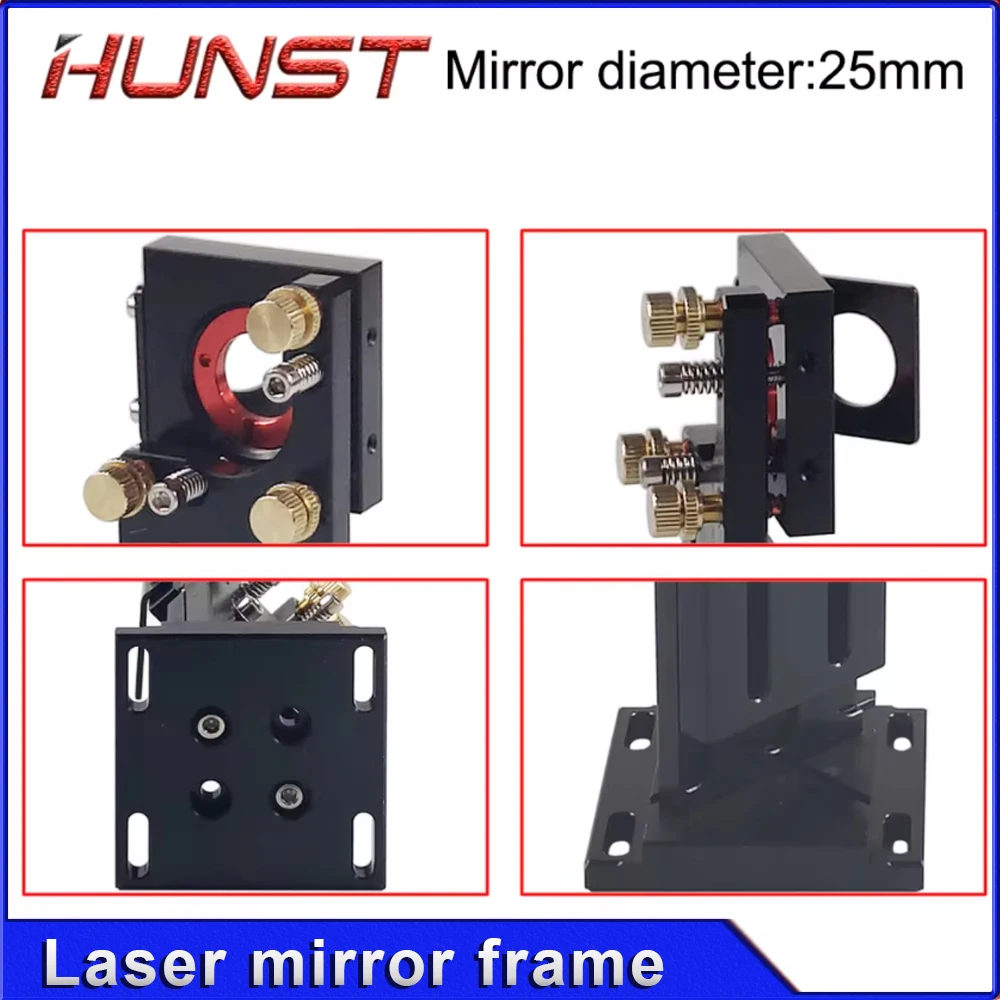 hunst-co2-ファーストリフレクションミラーマウント-25mm-マウントサポート一体型ホルダー-レーザー彫刻切断機用。