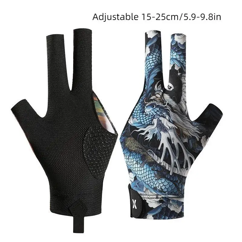 1 Stück Neuer Snooker-Queue-Handschuh für die linke Hand, atmungsaktiver Billard-Queue-Handschuh, 3-Finger-Billard-Handschuh für Herren, Zubehör – Detail 7
